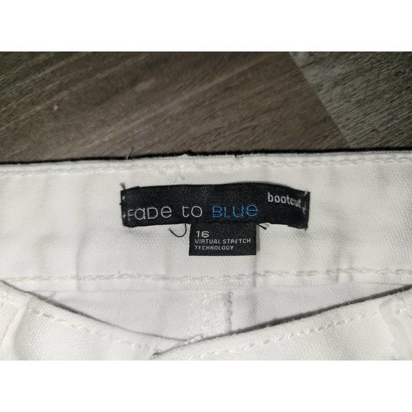 Fade to Blue White Bootcut Jeans Size 16 - Picture 5 of 6